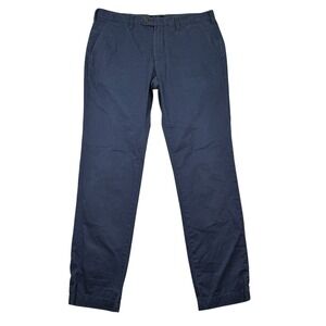 Ted Baker London Chino Pants Men 34x32 Navy Polka Dot Flat Front Taper Workwear
